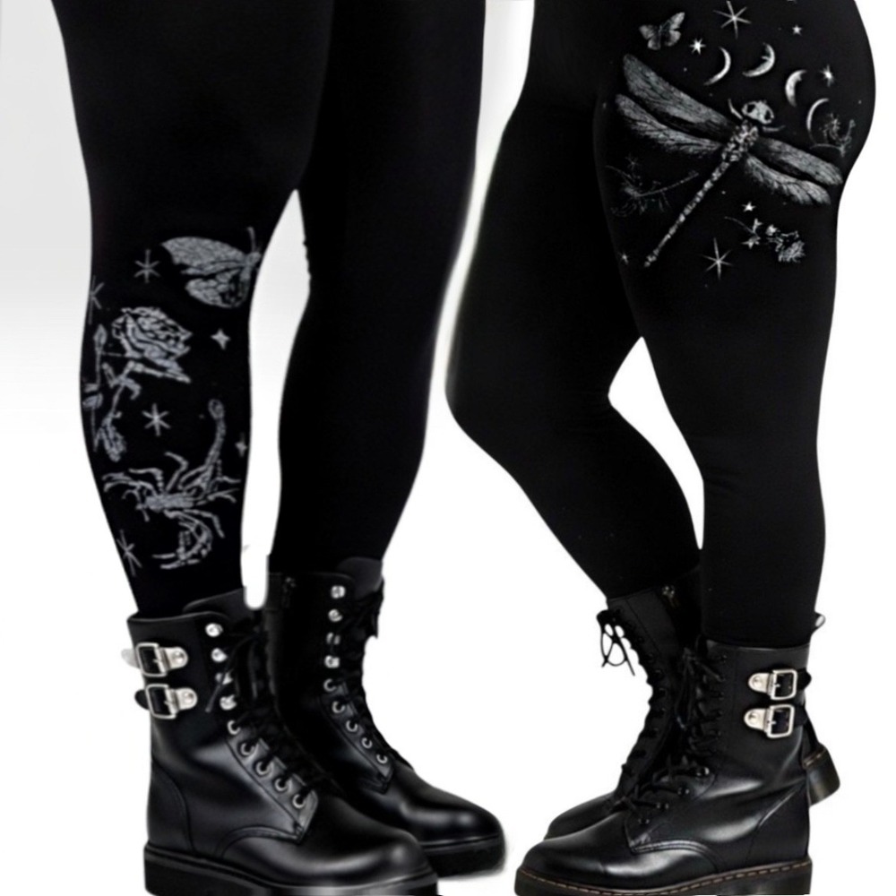 TORRID Nightfall "Mystic Dragonfly" Deep Black Leggings NWT Size 2X